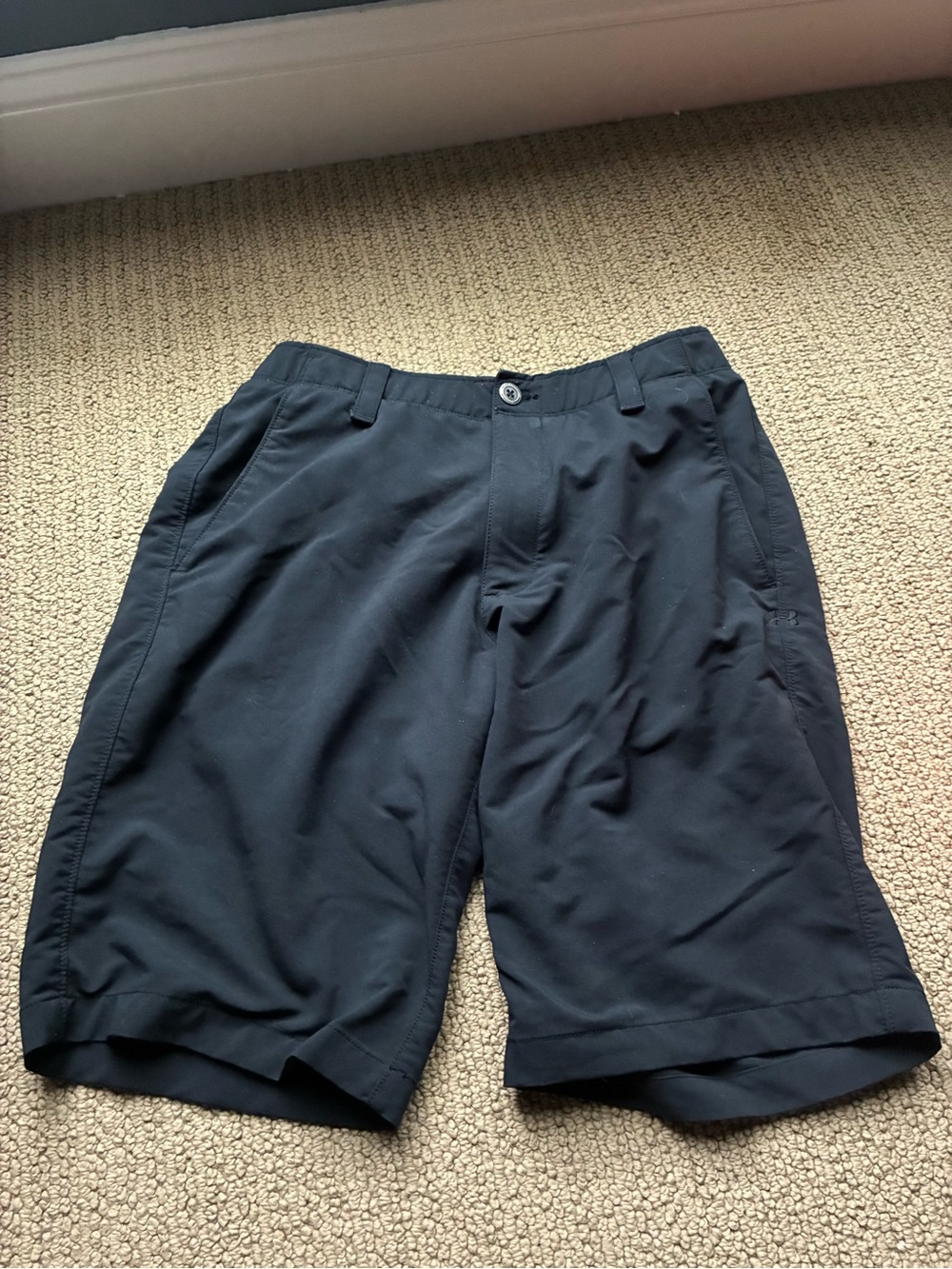 Under Armour Men's Dark Navy Flat-Front Active Shorts
